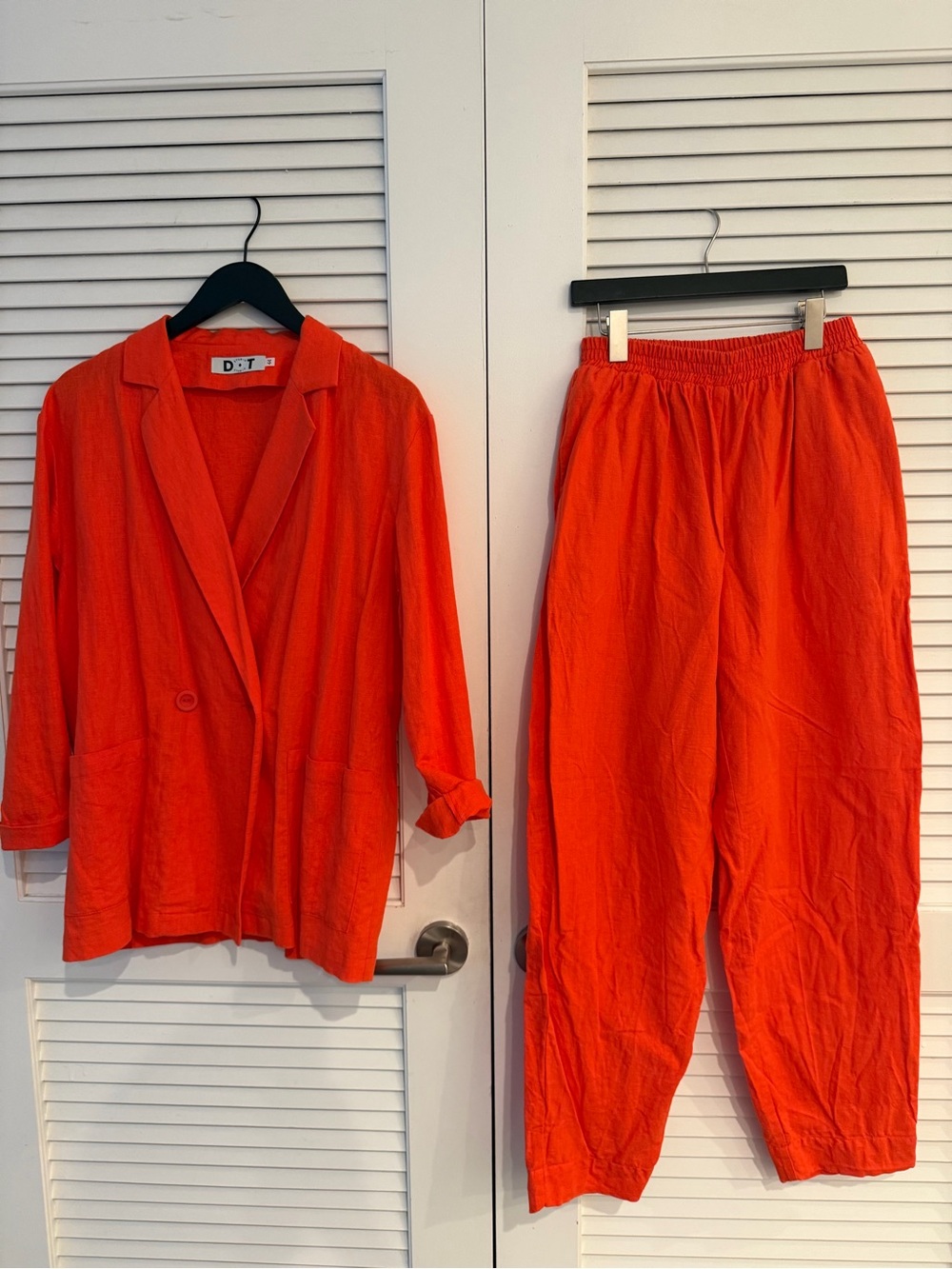 Linen set jacket and pants DoT